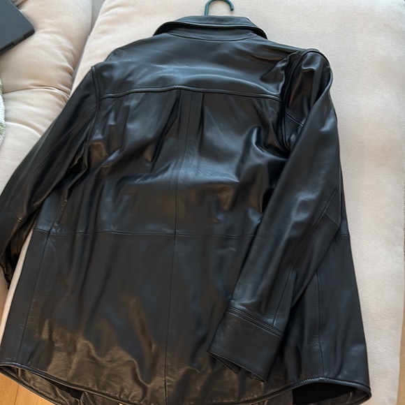 Reformation Veda Leather Shirt Jacket - Picture 8 of 8